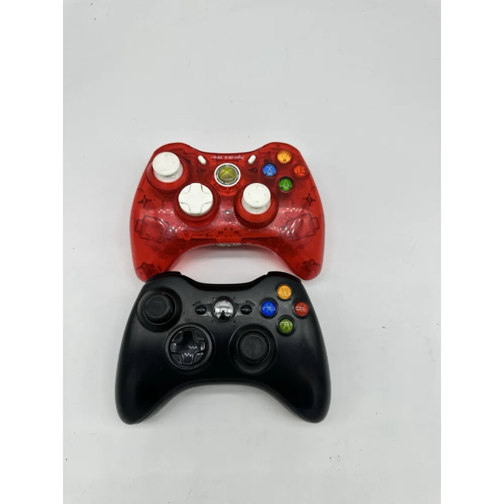 Xbox 360 Wireless Controllers Lot Rock Candy Red & Black OEM Untested